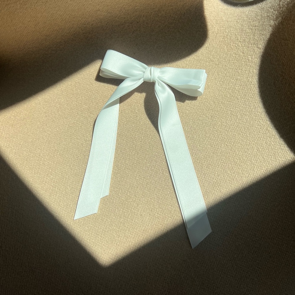 💝SHASHI White HAIR BOW CLIP 🎀🕊💝